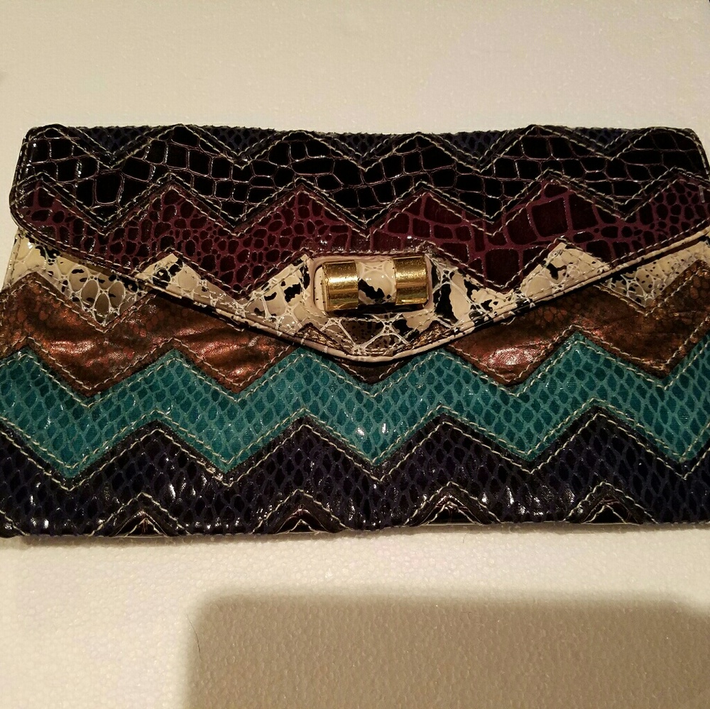 Aldo brand Chevron Style Clutch Handbag